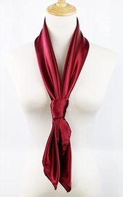 img 1 attached to Upgrade Your Style: Vabovin Silk Feeling Satin Scarf - Large Square For Women - Solid Color Headscarf