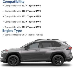 img 3 attached to 🚗 OEDRO Floor Mats for 2019-2023 Toyota RAV4 NO Hybrid: All-Weather Black TPE Liners, Full Set for 1st and 2nd Row