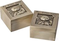 first curl and first tooth set, 2 boxes - personalized keepsake logo