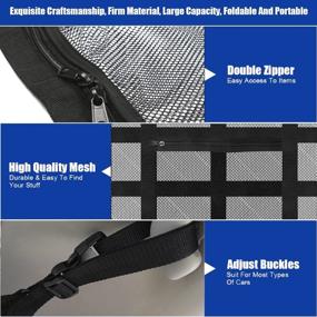 img 2 attached to Double-Layer Mesh Roof Cargo Net for SUVs & Minivans - 31"x 21" Car Roof Storage Net for Long Trips: Ideal for Quilts, Children's Toys, Towels, and Sundries, etc.