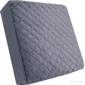 img 3 attached to 🪑 COMFORTANZA Chair Seat Cushion: 18x18x5 Memory Foam Non-Slip Pad for Superior Comfort and Back Pain Relief - Gray