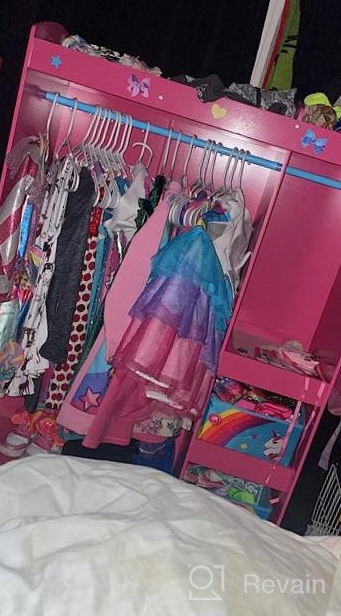 img 1 attached to Delta Children'S JoJo Siwa Dress-Up Wardrobe With Mirror & Shelves - Play Boutique And Costume Storage For Kids review by Tim Ross