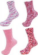 value pack of 4 super cozy microfiber fuzzy socks for ultimate warmth and comfort logo