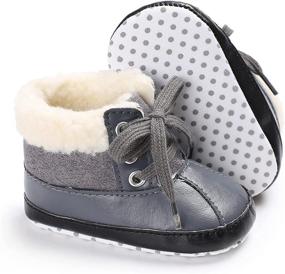 img 3 attached to Nomere Newborn Premium Anti Slip Prewalker Boys' Shoes ~ Boots