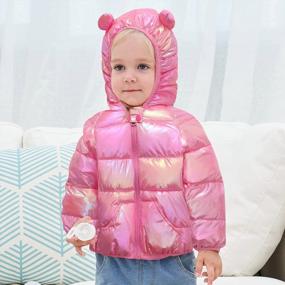 img 1 attached to UNICOMIDEA 3D Printed Winter Coats With Down Alternative Hoods For Baby Girls And Kids (6M-6T)
