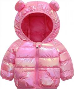 img 2 attached to UNICOMIDEA 3D Printed Winter Coats With Down Alternative Hoods For Baby Girls And Kids (6M-6T)