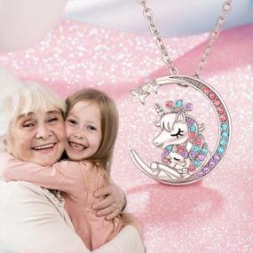 img 3 attached to Ожерелье с радужным единорогом от бабушки: идеальный подарок на день рождения для внучек, девочек и женщин - Tarsus Granddaughter Unicorn Jewelry