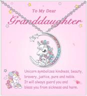 grandma's rainbow unicorn necklace: the perfect birthday gift for granddaughters, girls, and women - tarsus granddaughter unicorn jewelry logo