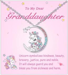 img 4 attached to Ожерелье с радужным единорогом от бабушки: идеальный подарок на день рождения для внучек, девочек и женщин - Tarsus Granddaughter Unicorn Jewelry