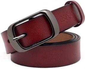 img 3 attached to Womens Genuine Leather Single Buckle Women's Accessories : Belts