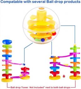 img 2 attached to 6-Pack Baby & Toddler Activity Rattle Balls - Clear Plastic Durable Ball Ramp Toy Replacement Balls.
