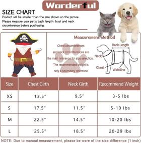 img 2 attached to 🦜 Pirate-themed Dog Costume for Halloween - WORDERFUL Pet Clothes in Caribbean Style Cat Dress Cosplay (L)