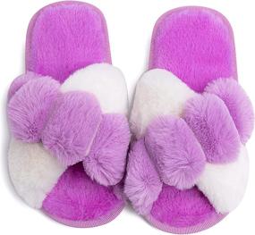 img 4 attached to 👦 Fluffy Girls Indoor Outdoor Slippers | Boys' Shoes by Slippers