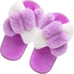 img 2 attached to 👦 Fluffy Girls Indoor Outdoor Slippers | Boys' Shoes by Slippers
