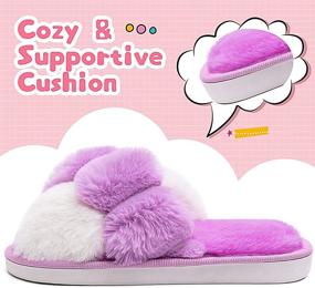 img 1 attached to 👦 Fluffy Girls Indoor Outdoor Slippers | Boys' Shoes by Slippers