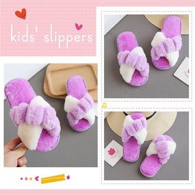 img 3 attached to 👦 Fluffy Girls Indoor Outdoor Slippers | Boys' Shoes by Slippers