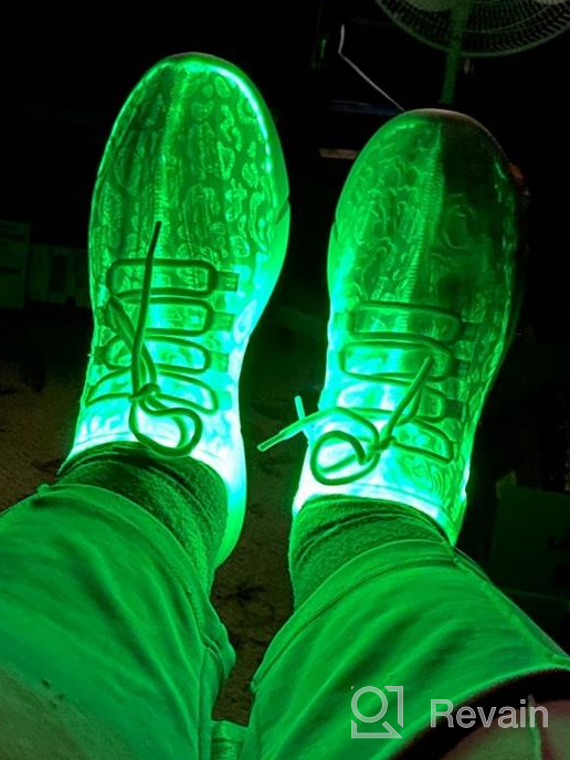 img 1 attached to 👟 Boys' Sneakers with Blinking Lights: Perfect for Festivals, Christmas, and Halloween review by Benny Suazo