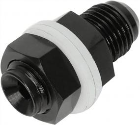 img 1 attached to Upgrade Your Fuel System With Smileracing'S Black Aluminium 10AN AN10 Flare Fuel Cell Bulkhead Fitting