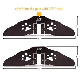 img 2 attached to 🔧 360 Degree Configurable Support Feet for Wooden Pet Gate - Set of 2, Designed for 0.75 Inches Thickness Panel