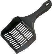 🐱 gliitatu cat litter scoop - deep scooper shovel sifter for cats, rabbits, hamsters, snakes - black logo