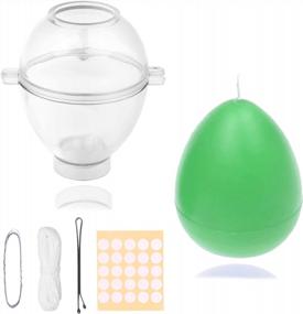 img 4 attached to MILIVIXAY Egg Shaped Candle Mold - Complete Candle Making Kit With 30Ft Of Wick, 25Pcs Mold Sealers, And A Gift Wick Clip Included