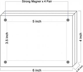 img 2 attached to Акриловые магнитные фоторамки 4X6 с подарочной коробкой, двухсторонняя подставка для фоторамки для стола или стола (бонусная ткань из микрофибры + подставка из 5 упаковок), набор из 5 шт.