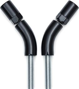 img 4 attached to 🔍 Kuryakyn 1216 Gloss Black Rear View Side Mirror Stem Extenders for Harley-Davidson Motorcycles with Stock Round Stems - 1 Pair