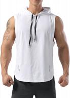 quick dry sleeveless hooded gym tank tops for men - magiftbox workout hoodie shirts t54b logo