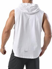 img 3 attached to Quick Dry Sleeveless Hooded Gym Tank Tops For Men - Magiftbox Workout Hoodie Shirts T54B