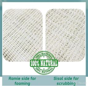img 1 attached to Exfoliating Scrubber Natural Double Sided Washcloth