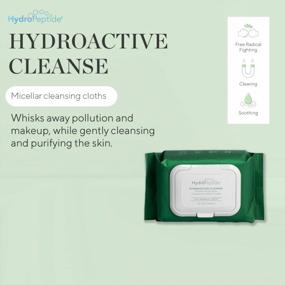 img 3 attached to Hydrate And Nourish Your Skin With HydroPeptide HydroActive Cleanse Micellar Facial Cloths - 30 Count Pack Of 1