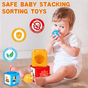 img 3 attached to 👶 Montessori Baby Toys for 6-12 Months - Building Blocks Stacking Toy for 1 Year Old Boys & Girls - Educational Ball Drop Game for 6, 9, 12-18 Months Babies - Perfect Gift