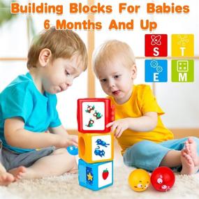 img 1 attached to 👶 Montessori Baby Toys for 6-12 Months - Building Blocks Stacking Toy for 1 Year Old Boys & Girls - Educational Ball Drop Game for 6, 9, 12-18 Months Babies - Perfect Gift