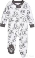 👶 burt's bees baby girls' 100% organic cotton sleep and play pjs - one-piece romper jumpsuit with zip front - zippered front pajamas logo