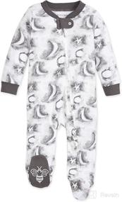 img 4 attached to 👶 Burt's Bees Baby Girls' 100% Organic Cotton Sleep and Play PJs - One-Piece Romper Jumpsuit with Zip Front - Zippered Front Pajamas