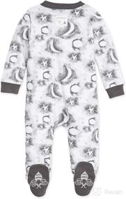 img 3 attached to 👶 Burt's Bees Baby Girls' 100% Organic Cotton Sleep and Play PJs - One-Piece Romper Jumpsuit with Zip Front - Zippered Front Pajamas