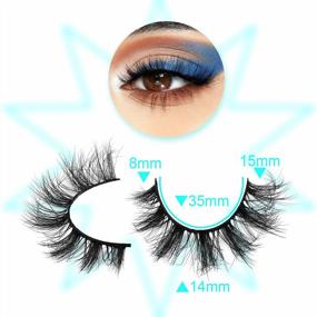img 2 attached to 14 Pairs Of Faux Mink Lashes For A Fluffy, 8D Curl Cat Eye Look - Lanflower