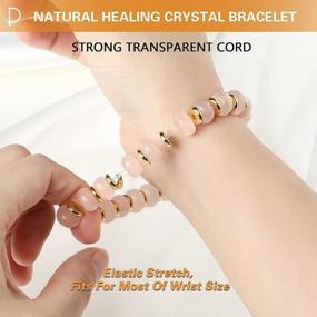 img 1 attached to Experience The Healing Power Of PLTGOOD Handmade Crystal Beaded Bracelet - Birthstone Jewelry For Women