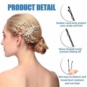 img 3 attached to 220 Count Black Wave Bobby Pins - Invisible Hair Clips Bulk Hair Accessories For All Hair Types, Suitable For Women And Girls, Vlasy Hair Grips