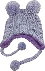 img 3 attached to ❄️ Fuchsia Knitted Cold Weather Accessories for Little Girls - NIce Caps Collection