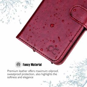 img 3 attached to OCASE IPhone 6S Case [Free Screen Protector Included] Leather Wallet Flip Case For IPhone 6 / 6S Devices - Burgundy