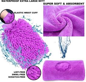 img 2 attached to 🚗 AUTODECO 22Pcs Car Wash Cleaning Tools Kit: Ultimate Purple Car Detailing Set for Complete Interior Care