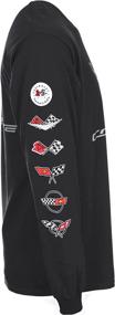 img 1 attached to Stylish and Durable: JH DESIGN GROUP Men's Chevy Corvette C7 Long Sleeve Black T-Shirt with Striking Logos on Front, Back, and Sleeves