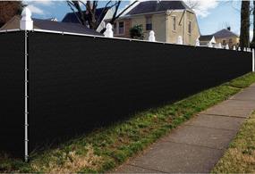 img 4 attached to DOEWORKS 6X25 FT Black Privacy Screen Fence With Brass Grommet For Wind Shading And Backyard Shade Fencing