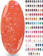get summer-ready nails with nyk1 nailac's glitter coral gel polish in diamond coral shade logo