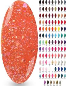img 4 attached to Get Summer-Ready Nails With NYK1 Nailac'S Glitter Coral Gel Polish In Diamond Coral Shade
