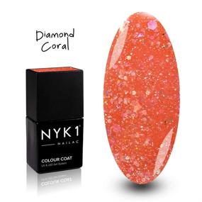 img 3 attached to Get Summer-Ready Nails With NYK1 Nailac'S Glitter Coral Gel Polish In Diamond Coral Shade