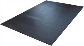 img 1 attached to Premium Quality Extra Large Exercise Mat 7 X 5 Ft (84" X 60" X 1/4") 6Mm Thick & High Density Mat For Cardio And Yoga, Non-Slip Gym Floor Mat For Home Workouts, Long-Lasting Black Mat By RevTime