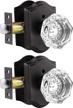 oil rubbed bronze keyless privacy door knobs w/ push pin lock - 2 pack octagon crystal shape logo