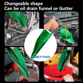 img 3 attached to Reusable Foldable Draining Funnel - VGETTING Flexible Draining Tool for Car Oil Change, Drip-Free Oil Filter Guide Tool, General Purpose Automotive Funnel (14.57x6.7Inch)